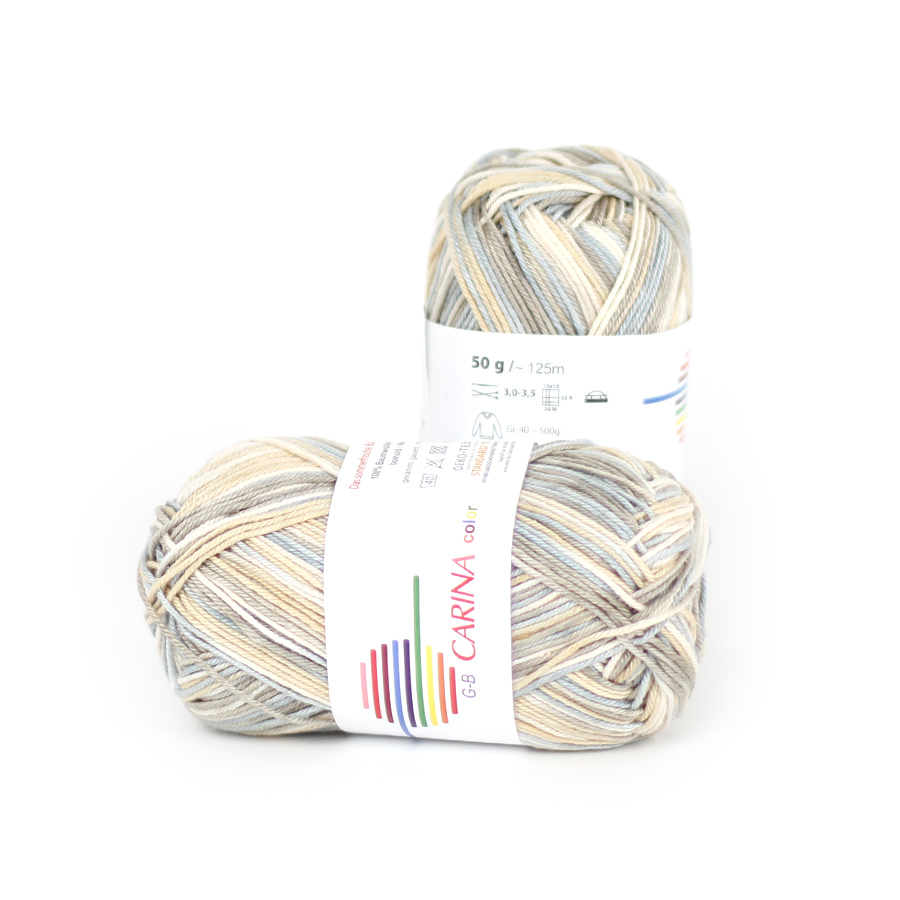 Strickwolle Carina color creme-grau-taupe 16