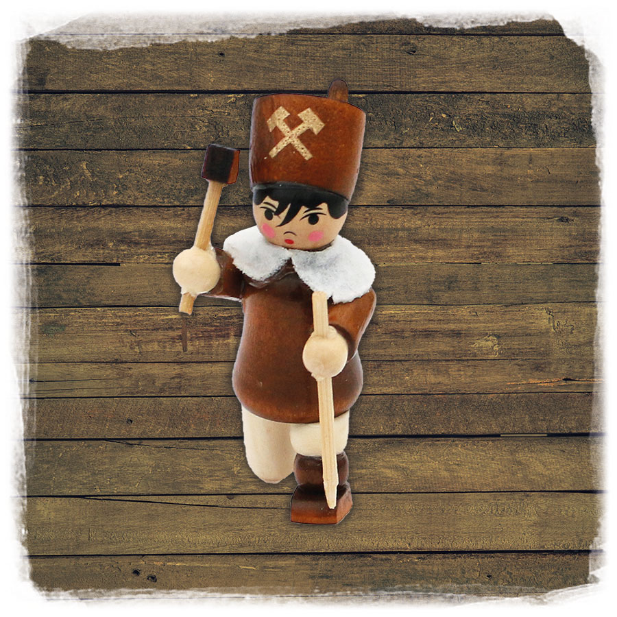 Holz ZB Figur Bergmann kniend 