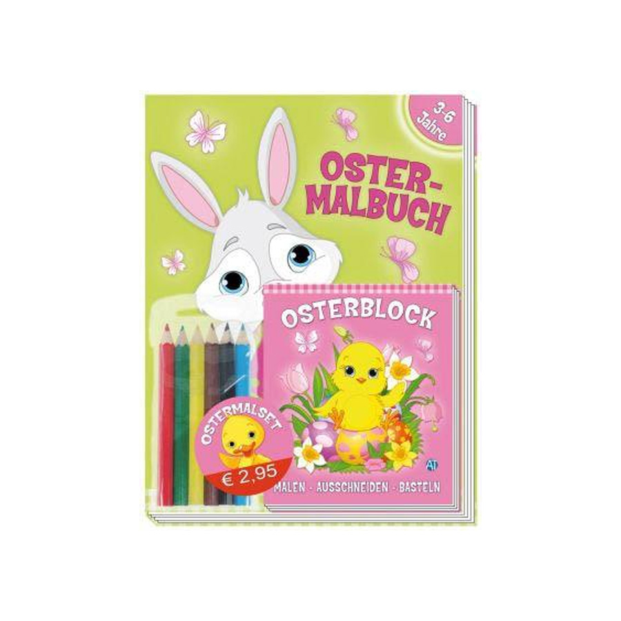 Malbuch Ostern  Block mit Stiften