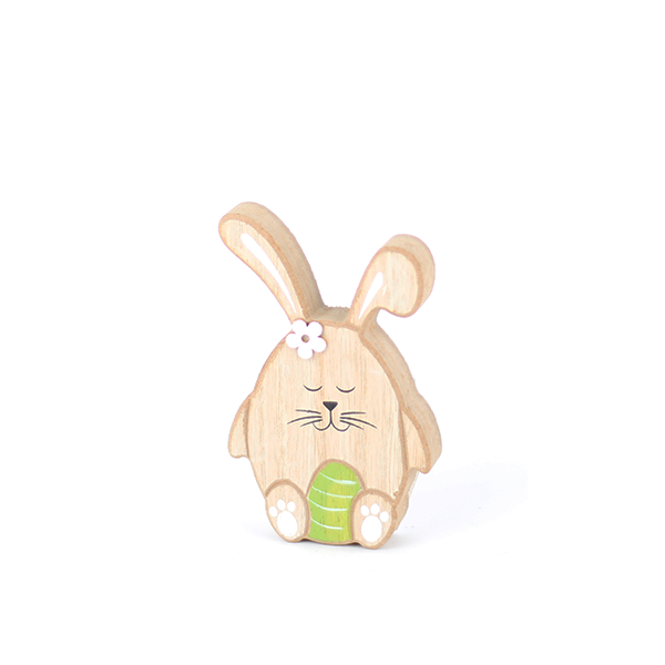 Holz Hase stehend schlafend klein NOOR 