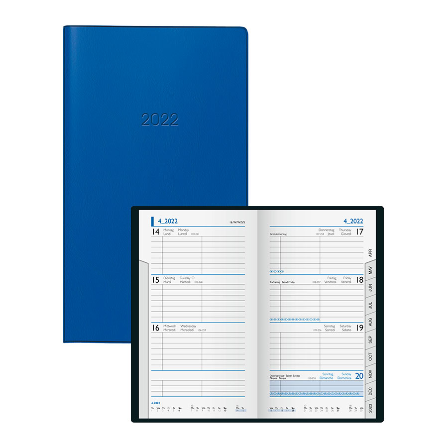 Kalender Sichtkalender 9x15cm dunkelblau  Modell 756