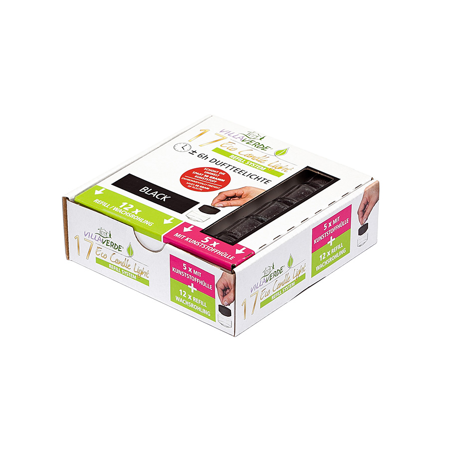 ECL Teelichter Kombipack 17er Black