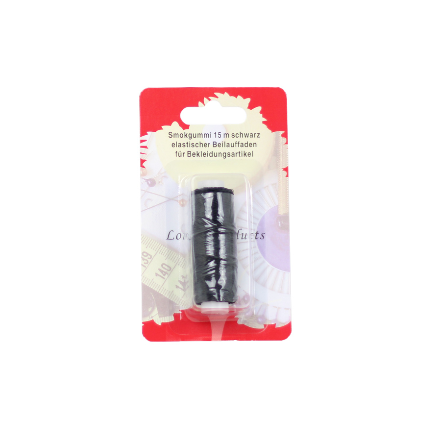 Smokgummi 15m schwarz