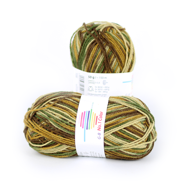 Strickwolle No.1 Color oliv-brauntöne 108