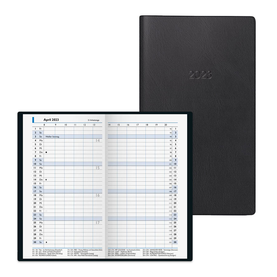 Kalender Sicht 9x15cm sw