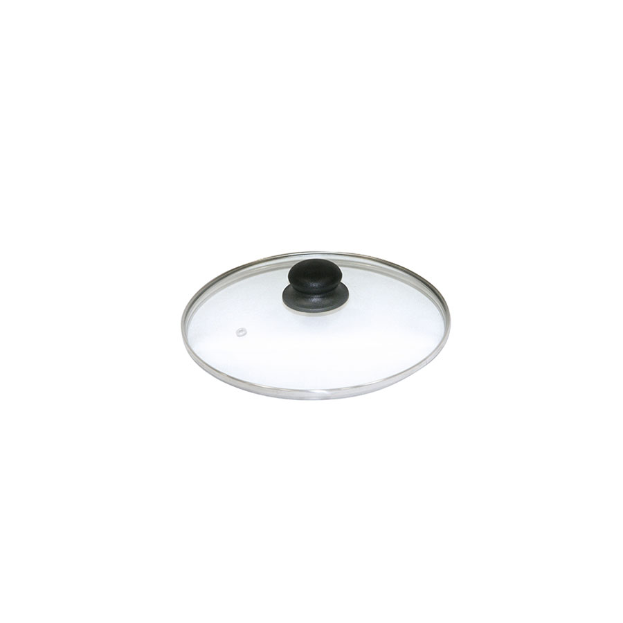 Glasdeckel 14 cm mit Edelstahlrand