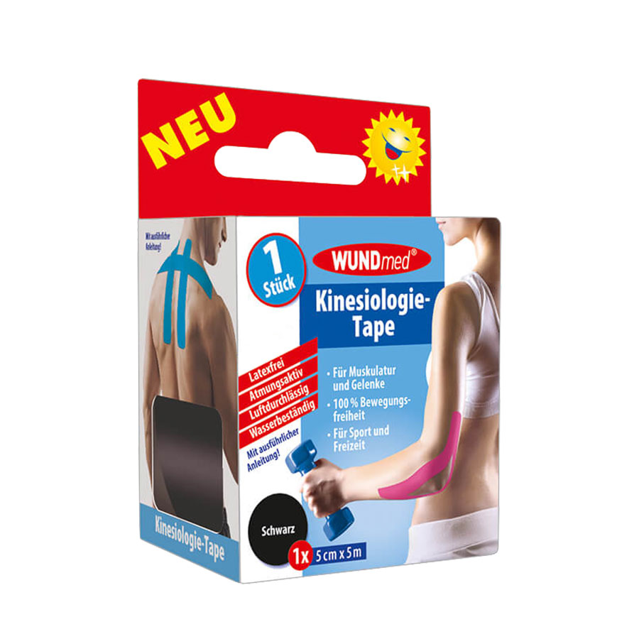 Kinesiologie-Tape schwarzs 5cmx5m