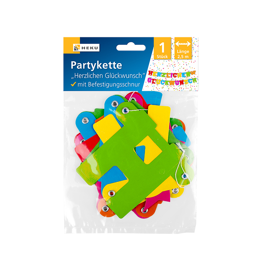 Party Girlande Herzl.Glückwunsch 2,5m HEKU