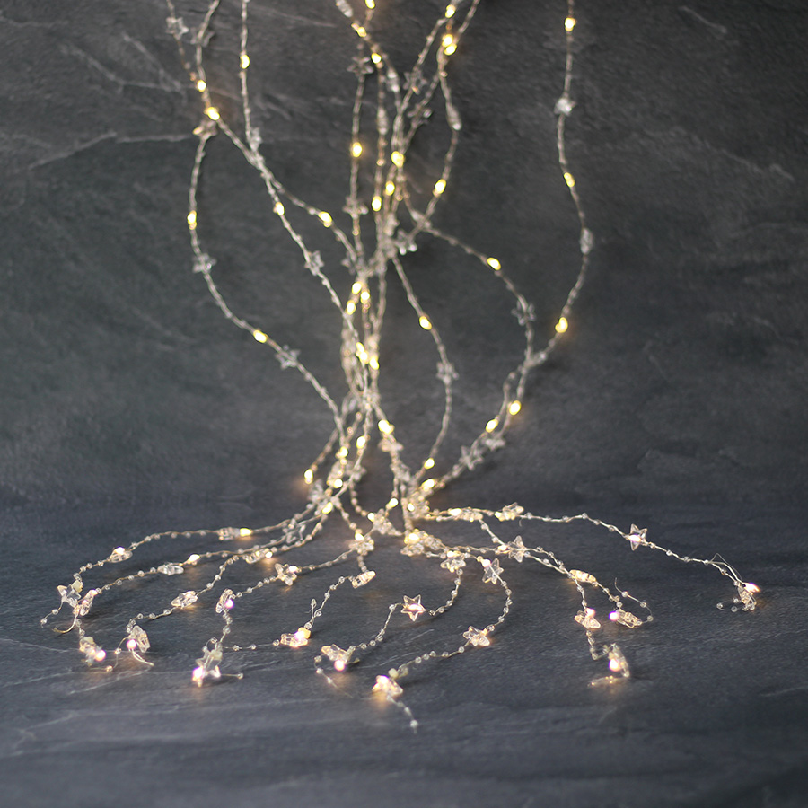 Lichterkette 200 LED Strang Sterne-Perlen ww Noor
