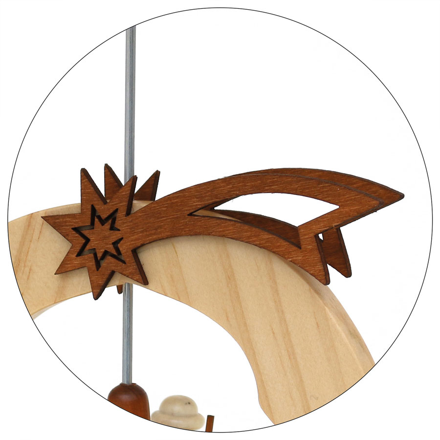 Holz Pyramide Krippenfiguren gedrechselt 31cm Sigro