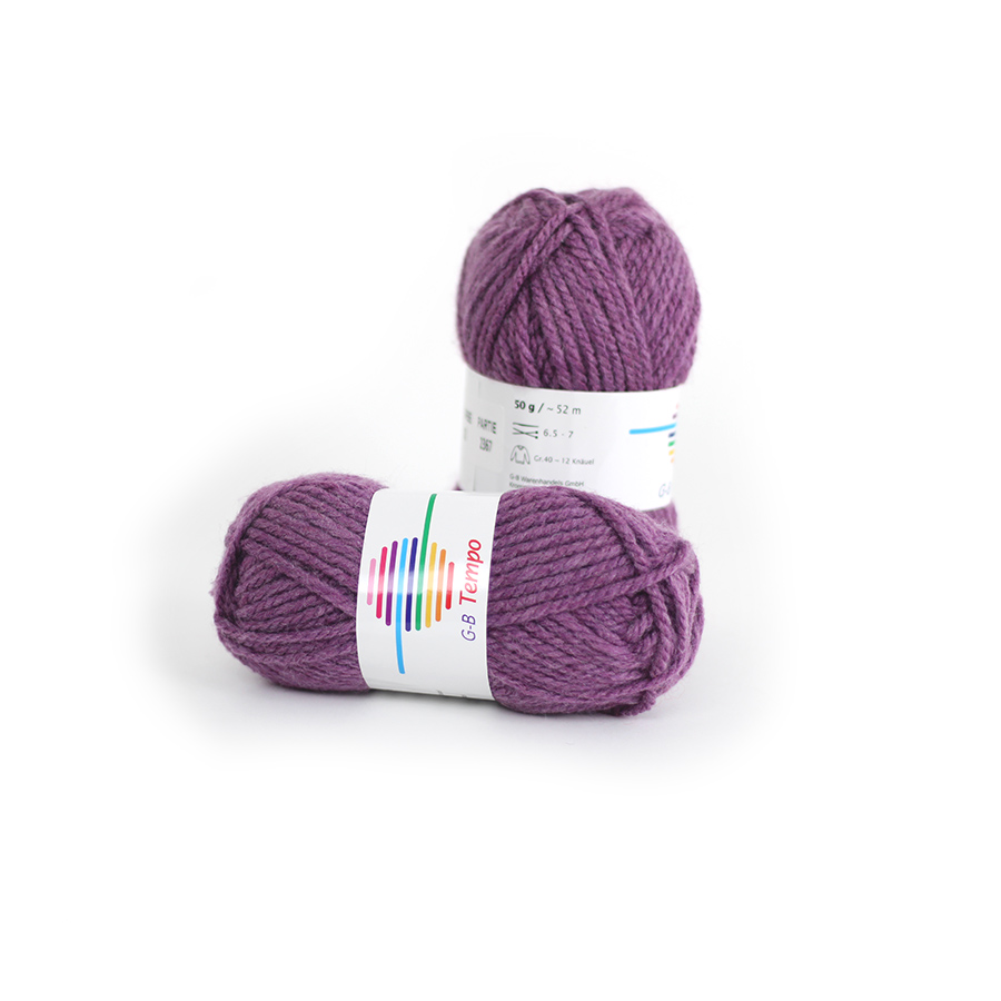 Strickwolle Tempo pflaume F02