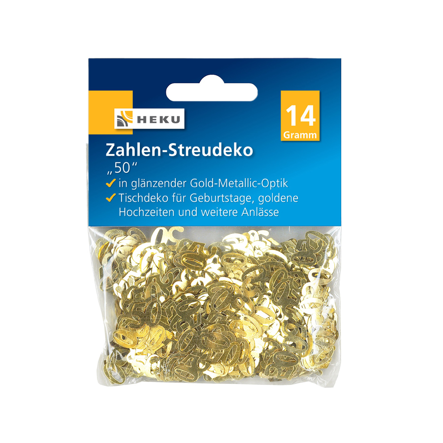Streudeko  Zahlen 50 gold 14g HEKU