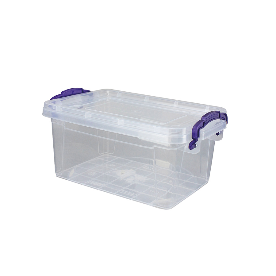 Box mit Deckel & Griffen 5 L Lila Griffe