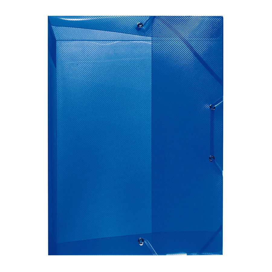 Heftbox A4 transparent blau PP 4cm