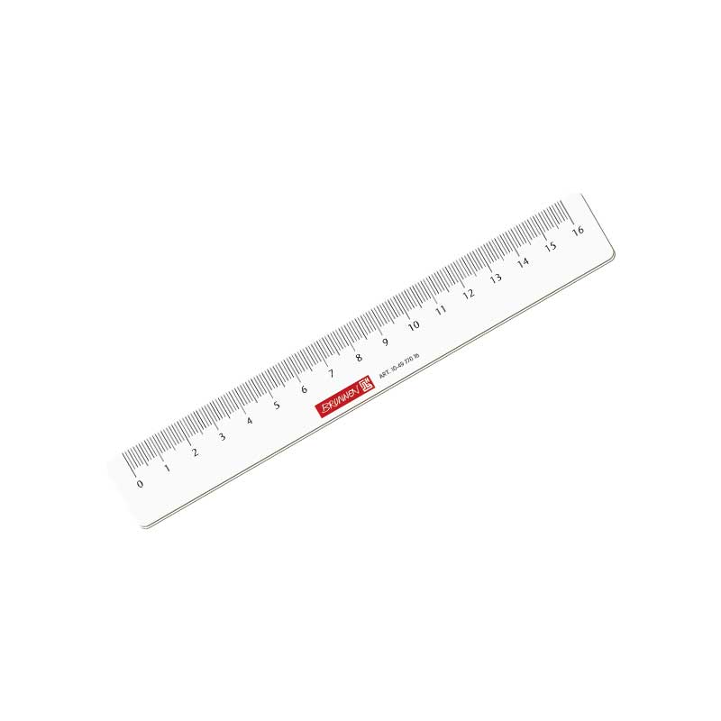 Lineal 16cm glasklar Brunnen
