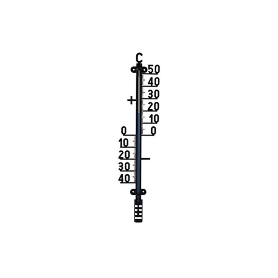 Thermometer Kunststoff schwarz 25cm  Testrut