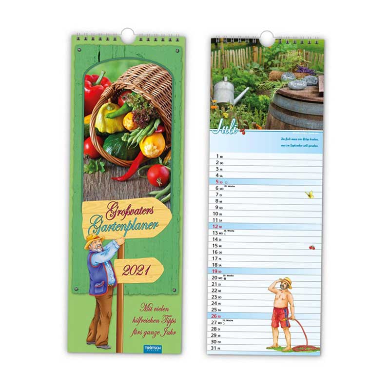 Kalender Wand Großvater Streifen