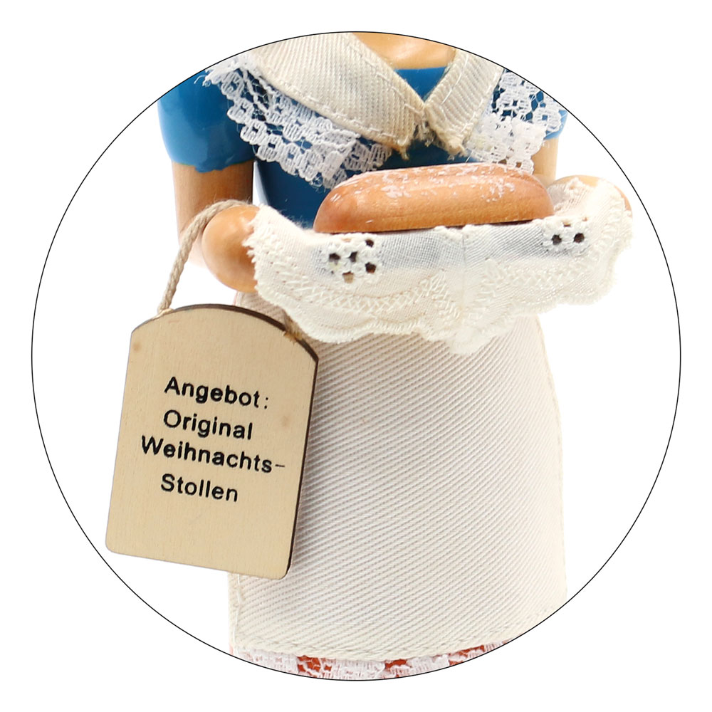 Holz Räucher- Stollenfrau 19cm