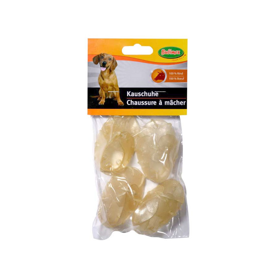 Hunde Kauschuhe Rind 4 Stück 