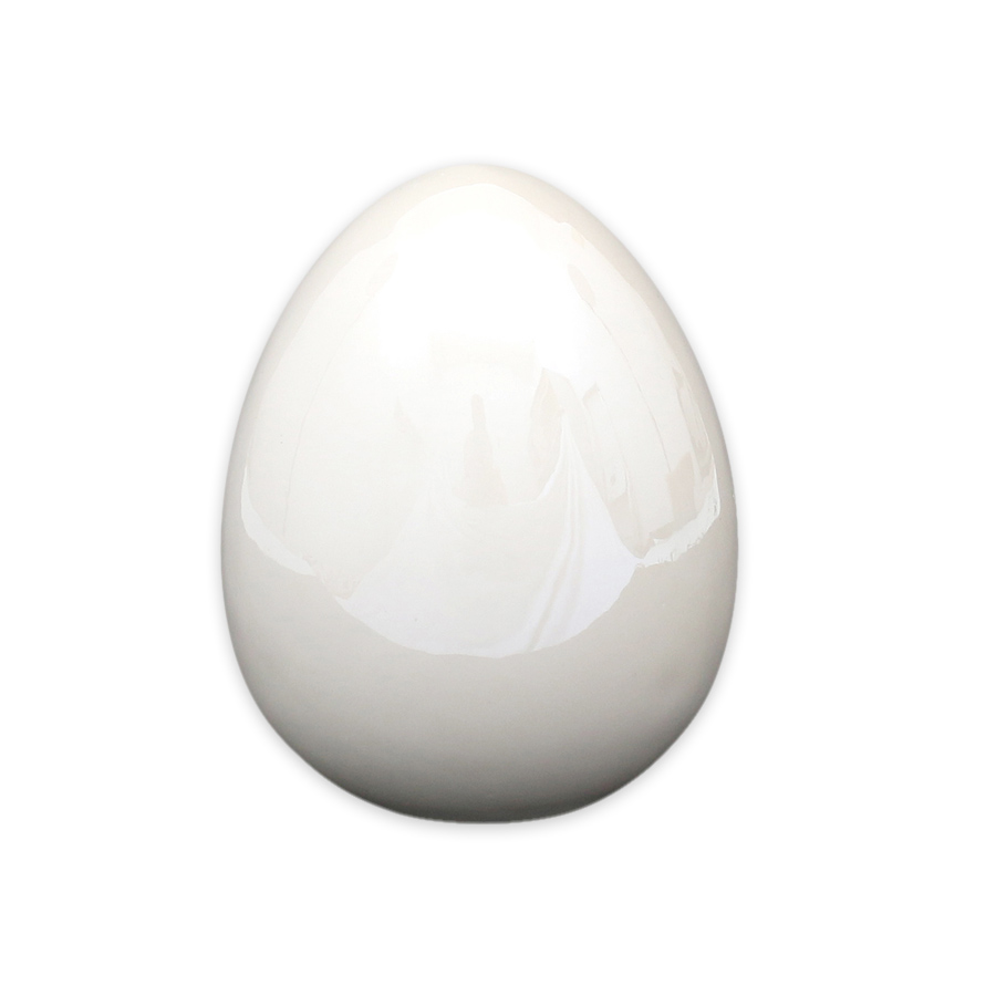 Porzellan Ei weiß 11cm Perlmut