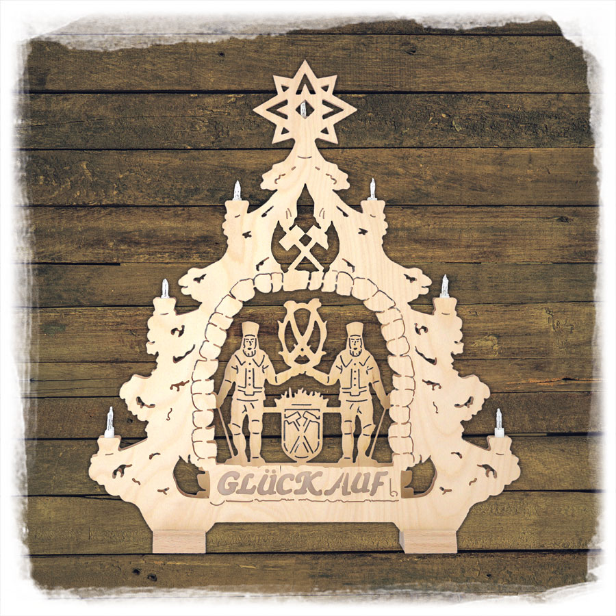 Erzgeb. Schwibbogen Spitze 2D Bergmann 5432