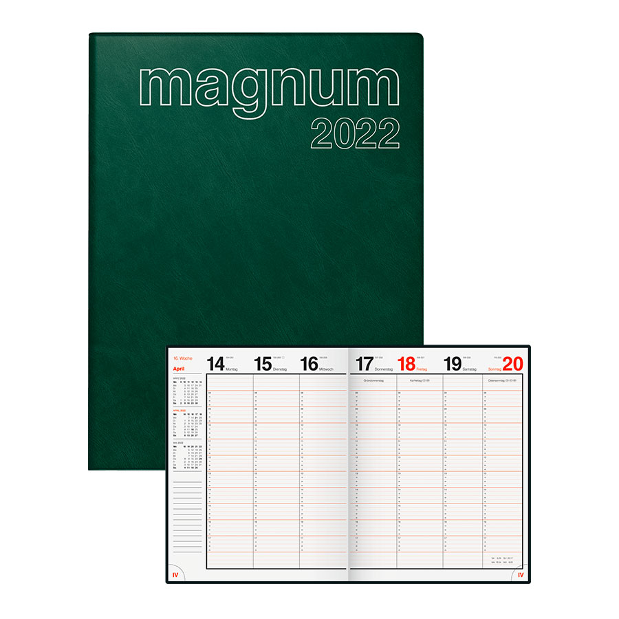 Kalender Buch - Wochenkalender Rido magnum dunkelgruen