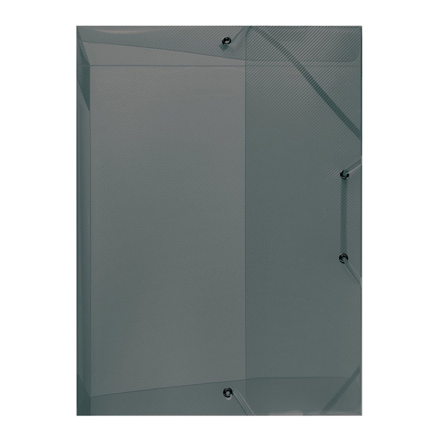 Heftbox A4 transparent grau PP 4cm 