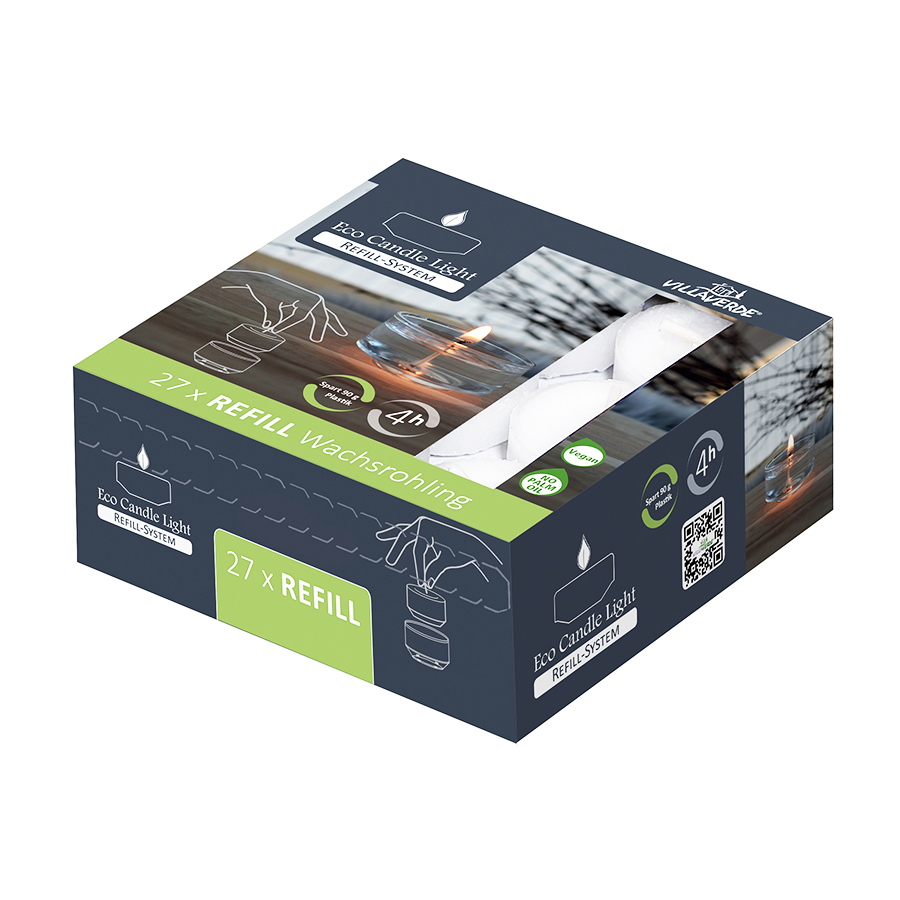 ECL Teelichter Refill 27er weiß