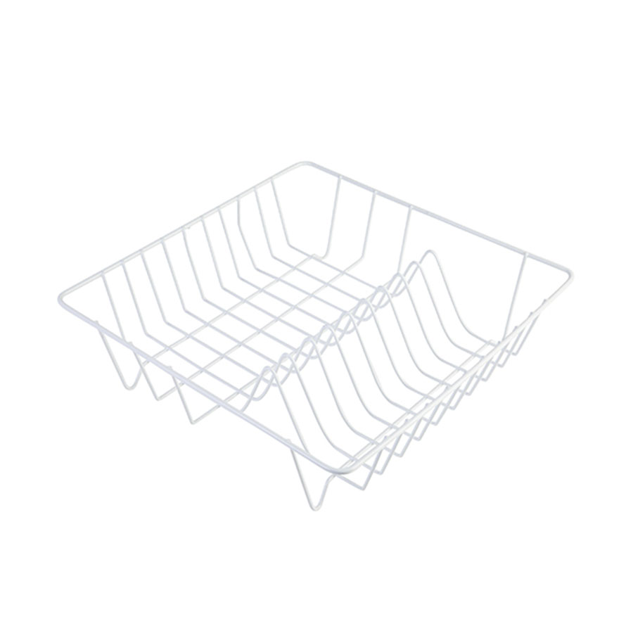 Abtropfkorb weiss Draht 34x34x11 cm