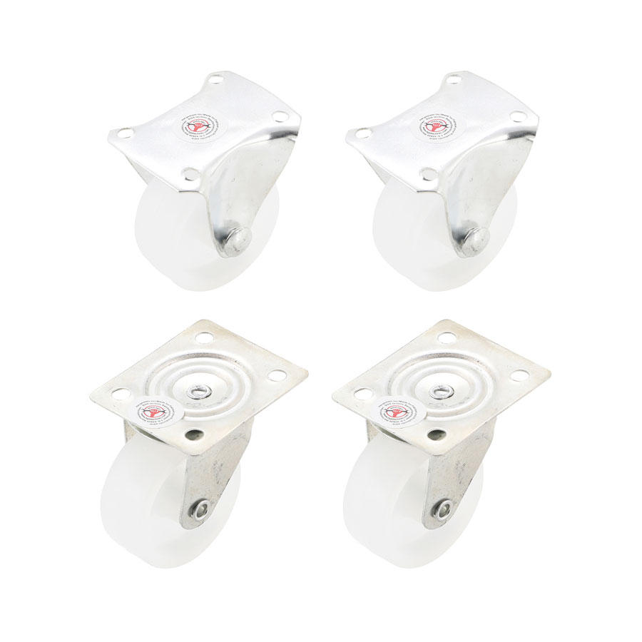Lenk- und Bockrollen-Set 38 mm, 4-tlg.