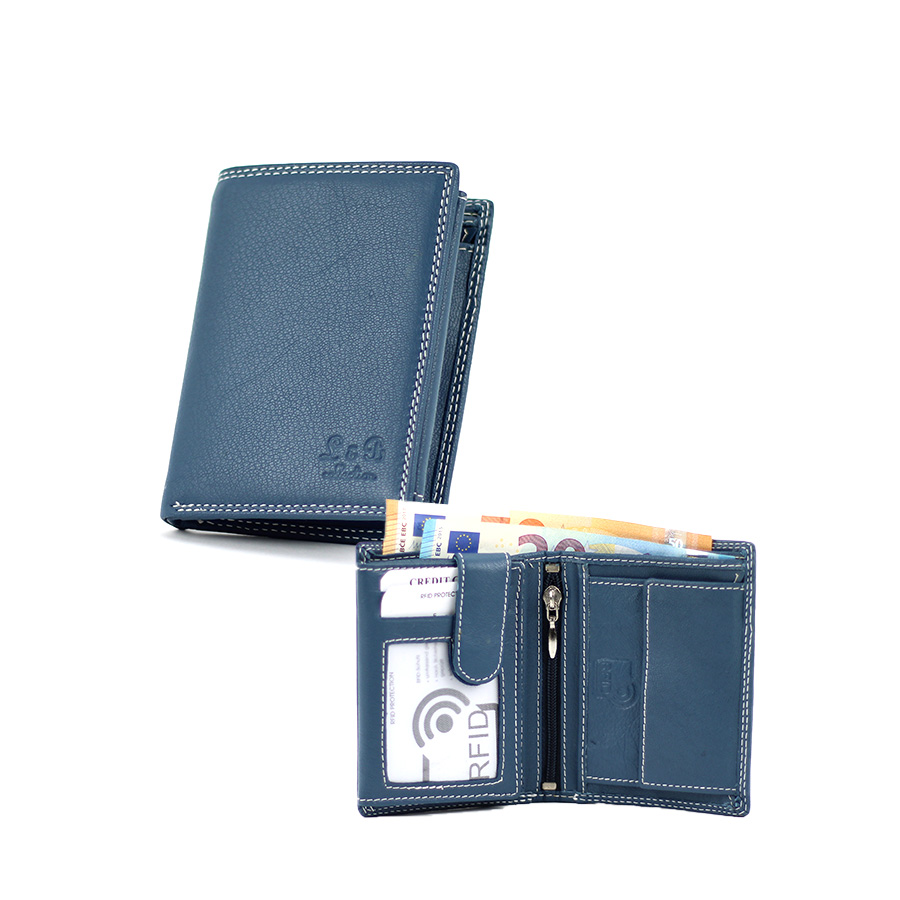 Geldbörse L&B He.klein hoch 2340 blau