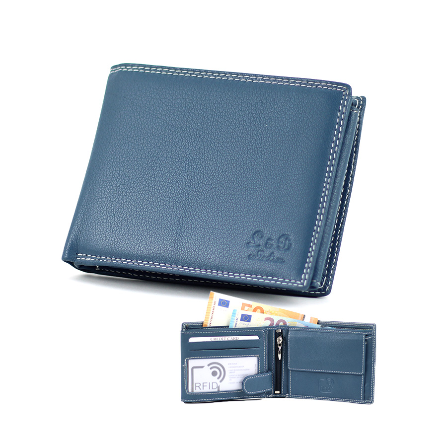 Geldbörse L&B He. quer 2339 blau