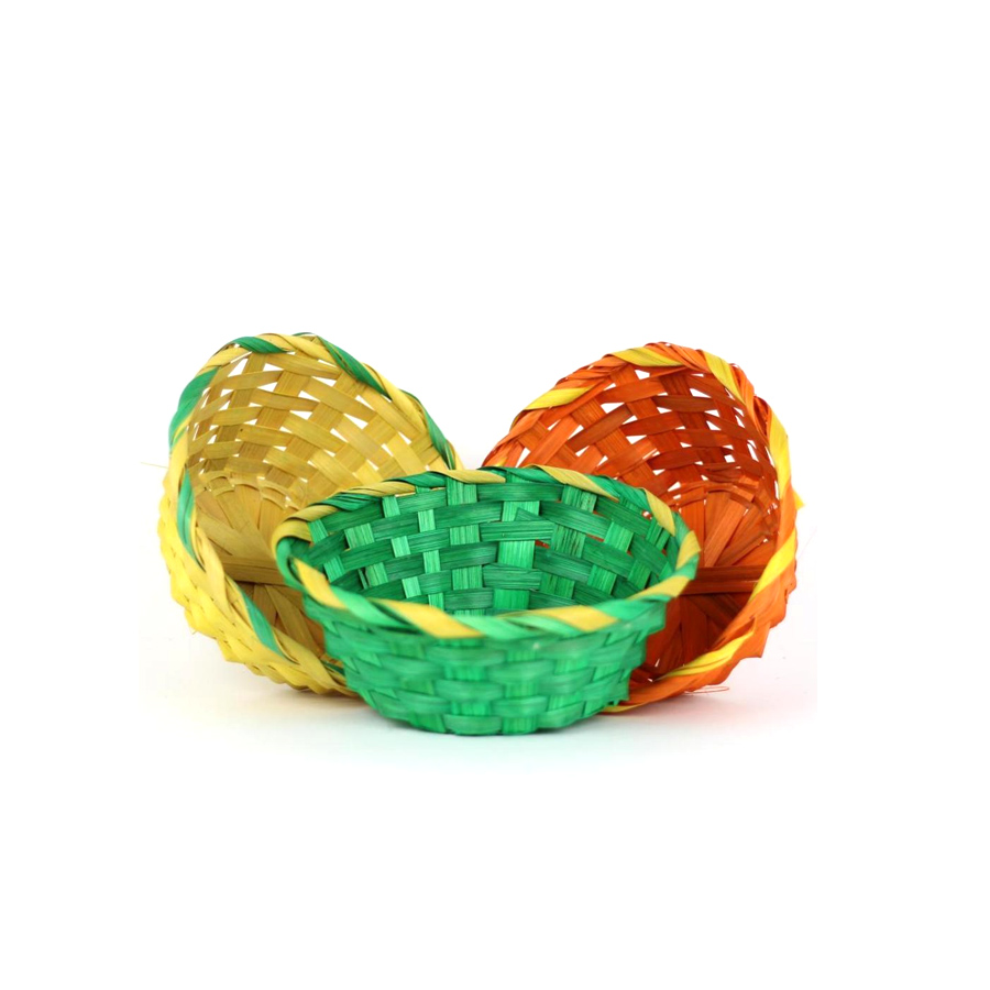Osterkorb rund bunt 21x8cm