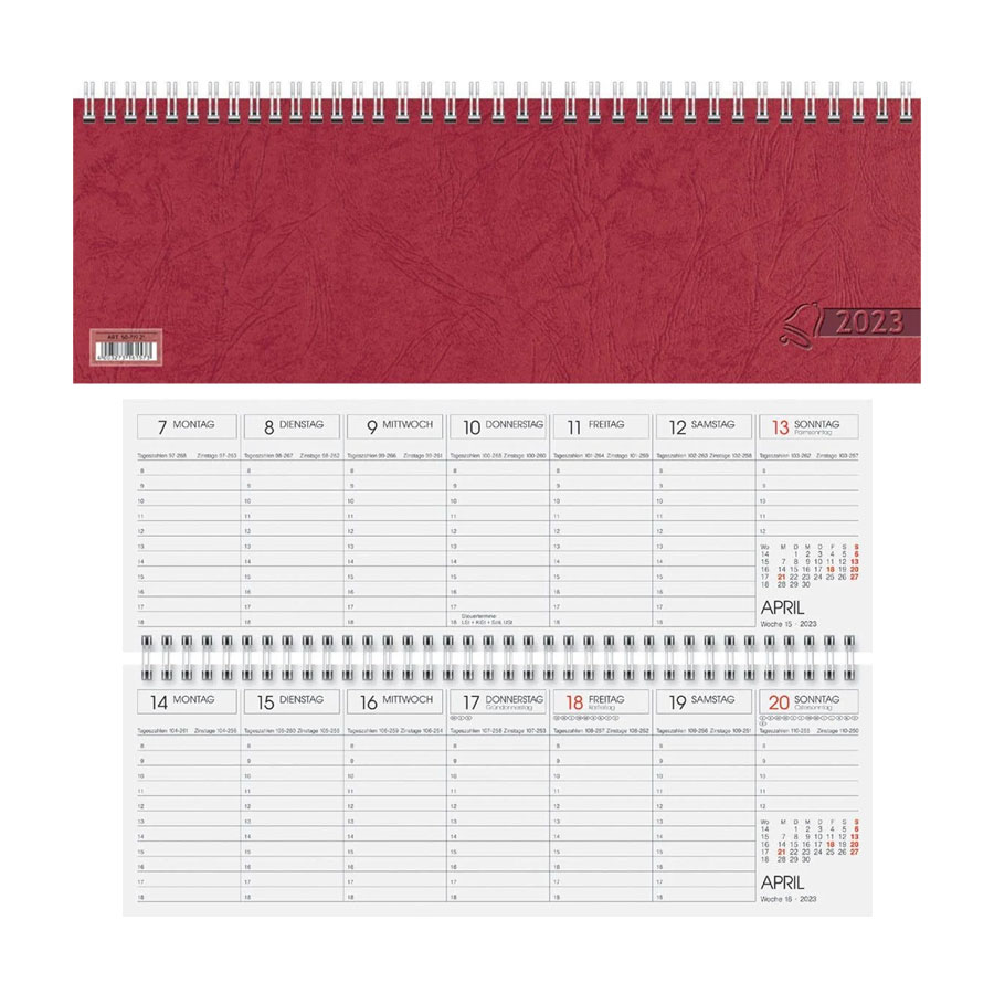 Kalender Tisch Querterminbuch1S/1Wo 64 Seiten 29,7