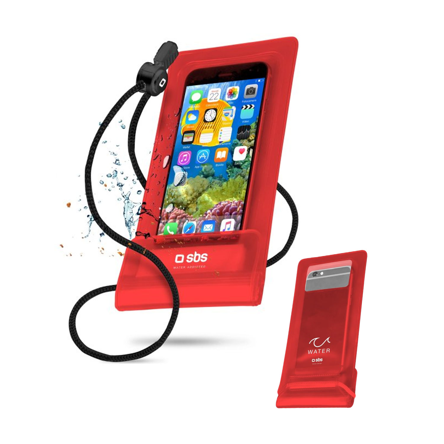 Handy-Schutzhülle wasserfest rot