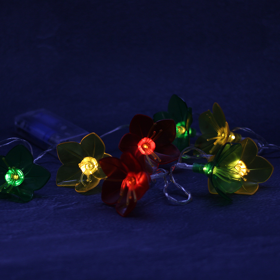 LED Lichterkette Blumen,10 LEDs,  NOOR