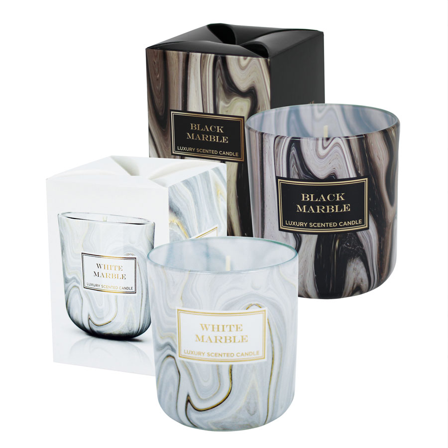 Duftkerze Glas Deluxe Marble  EWA