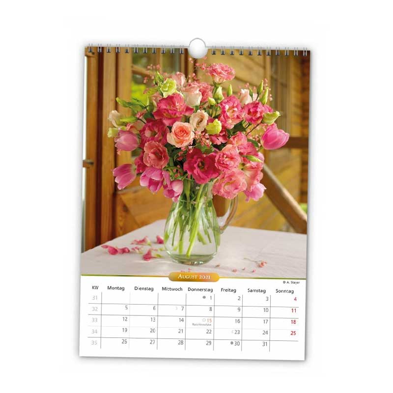 Kalender Wand  Blumen