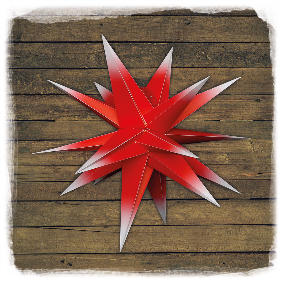 Adventsstern 80x80x80cm rot-weiß Falkenstein