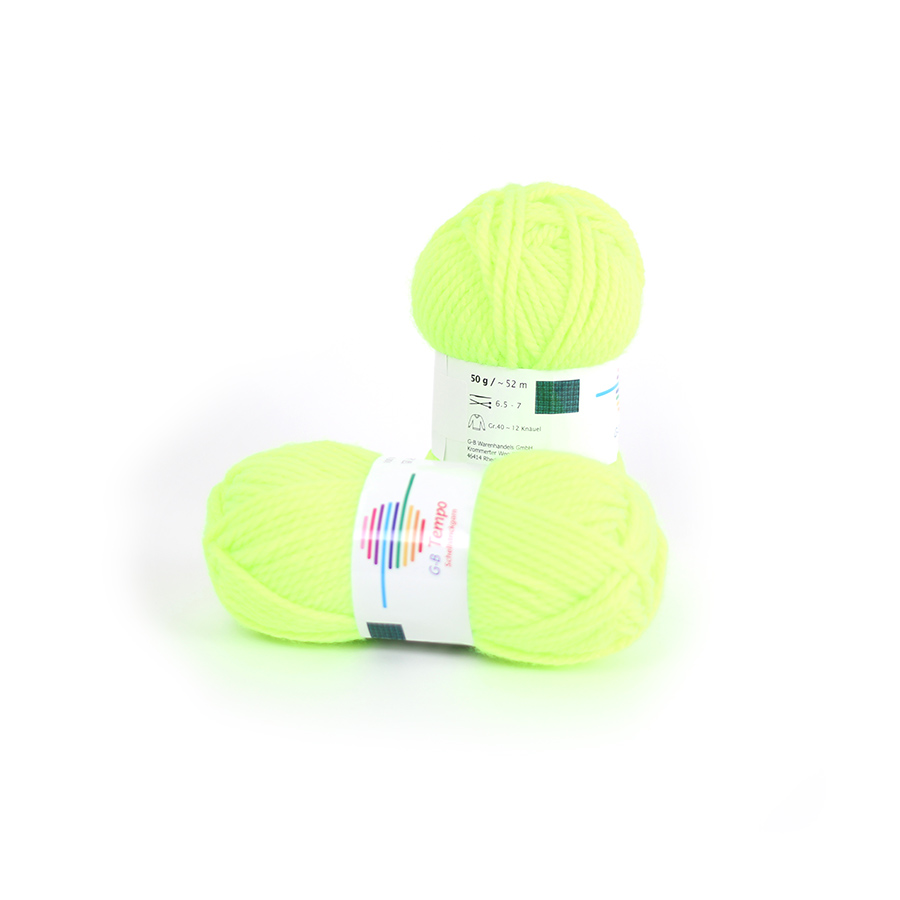 Strickwolle Tempo neongelb 17
