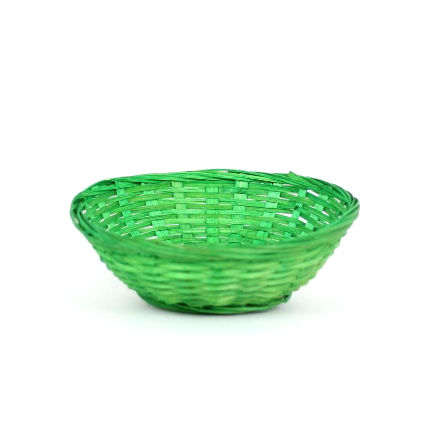 Osterkorb Natur rund grün 20x5cm
