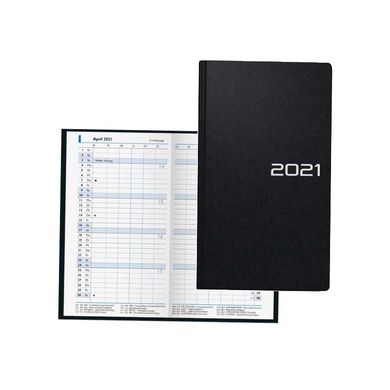 Kalender Sichtkalender 9x15cm schwarz