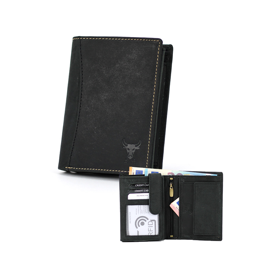 Geldbörse L&B Wild Herren hoch 2395 BLK