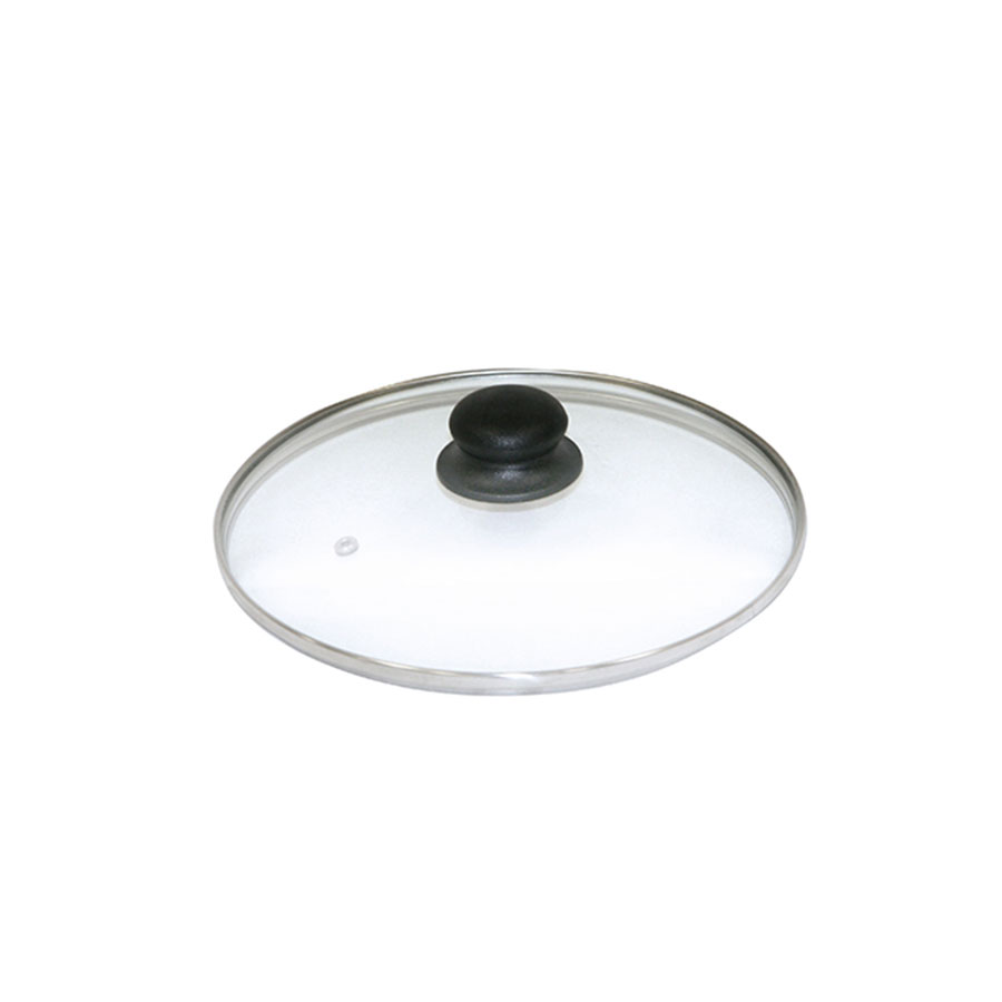 Glasdeckel 24 cm mit Edelstahlrand