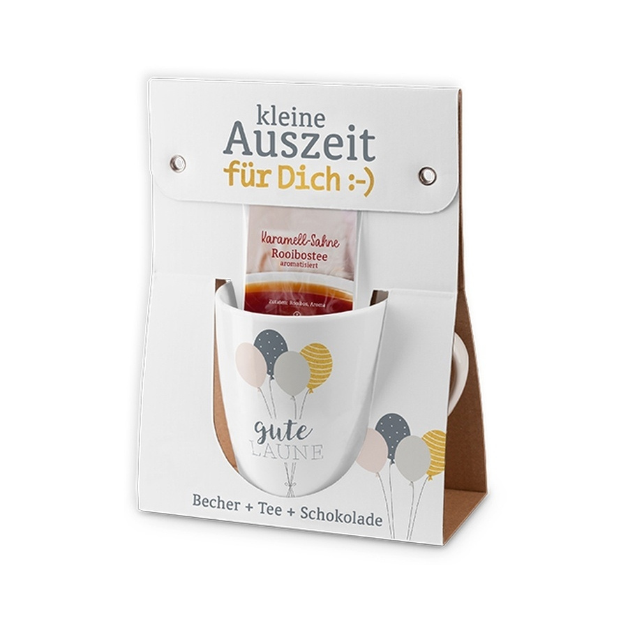 Porzellanbecher Auszeit Gute Laune,Ballon