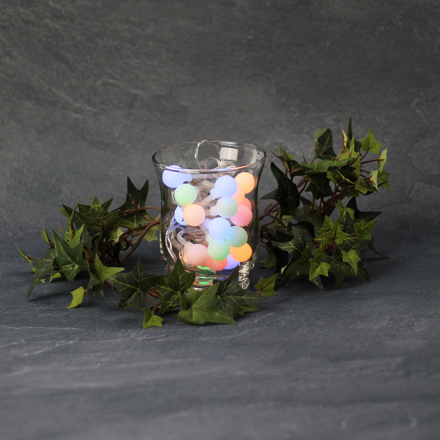 Lichterkette Party small, 20 Kugeln, multicolor