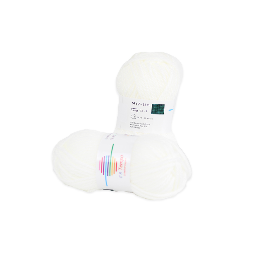 Strickwolle Tempo weiß F20