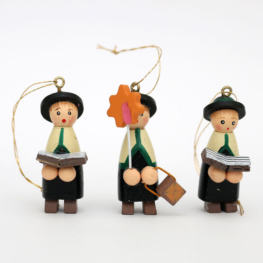 Holz Kurrendefiguren 3er in Spandose Sigro