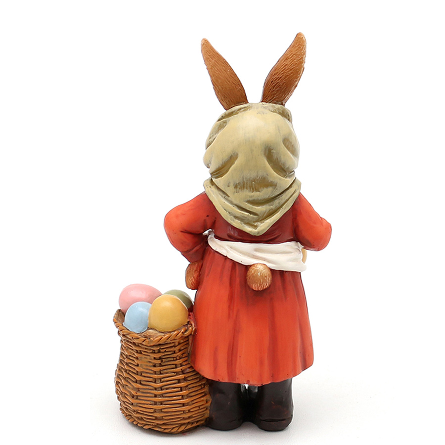Steinharz Hase Altdeutsch in Bauernkleidung 3fach