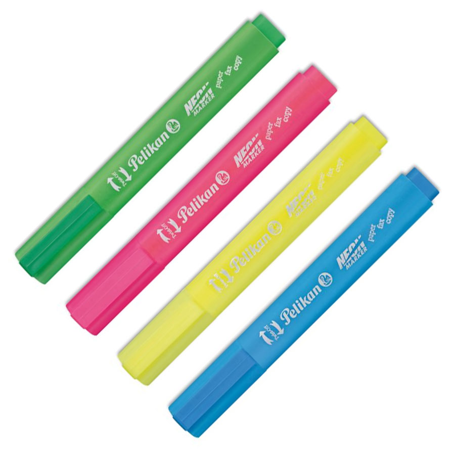 Textmarker Pelikan 4er Set NEON